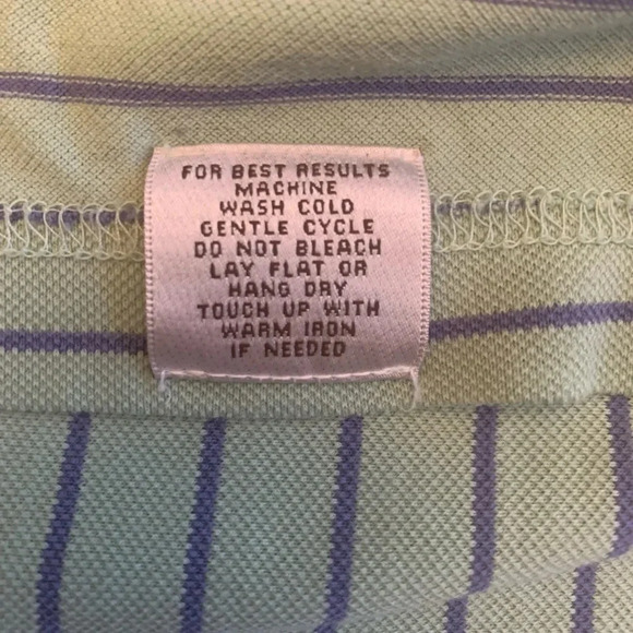 Peter Millar Crown Button Down Short Sleeve Shirt Striped Green Polo Size L - Picture 6 of 6